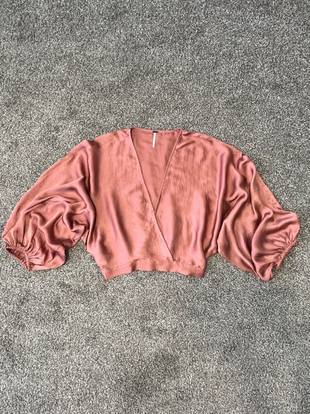 Free People Dusty Rose Wrap-Front Blouse Size XS - Picture 5 of 7